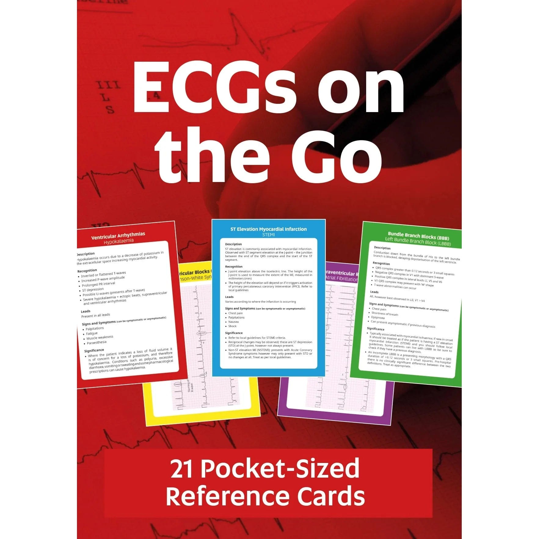 Paramedic Shop Woodslane Textbooks ECGs On The Go - 21 Pocket-Sized Reference Cards